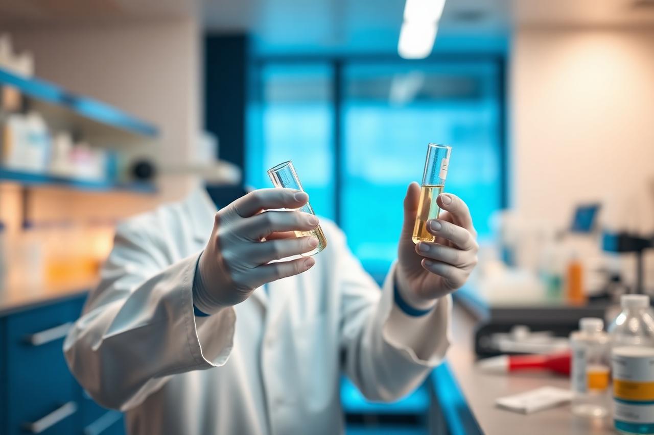 Scientist preparing stem cell cultures in a regenerative medicine laboratory