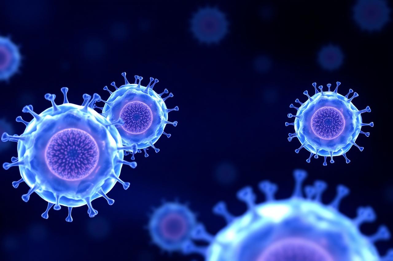 Medical render of mesenchymal stem cells differentiating