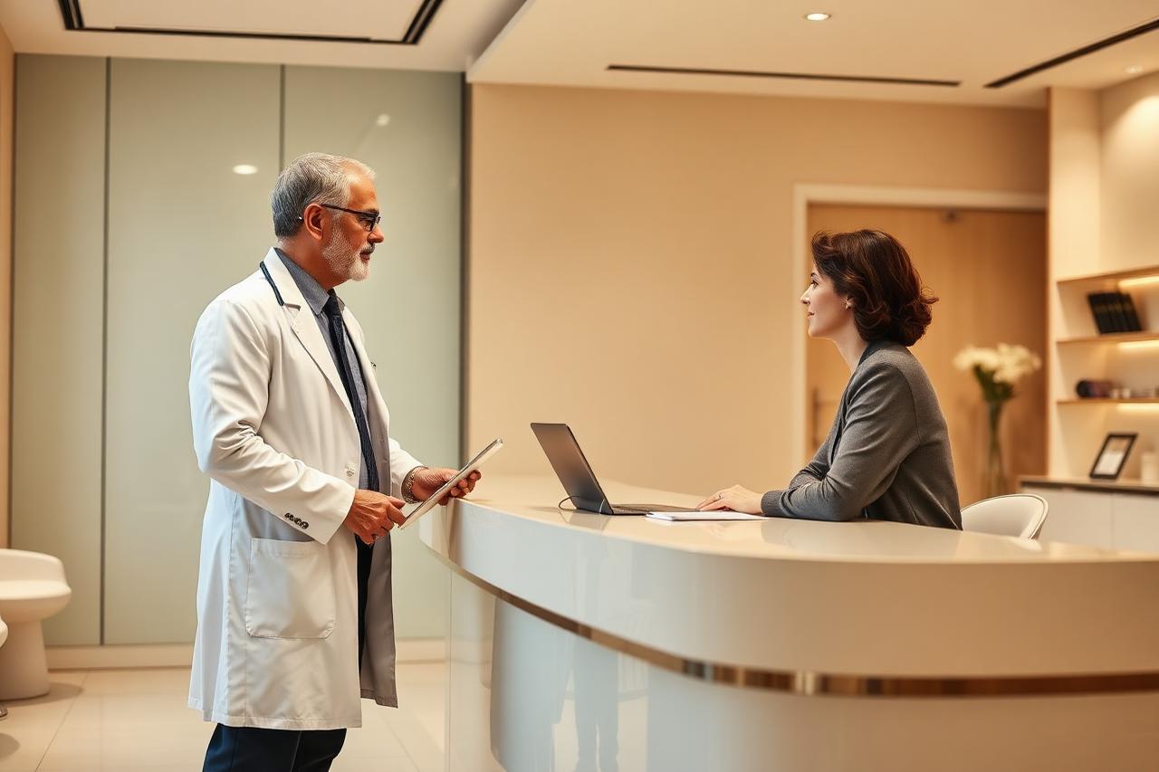 Physician consulting a patient about MSC therapy