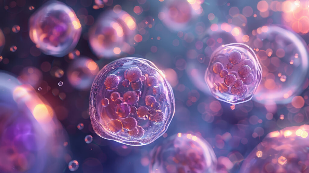 Macro view of regenerating skin cells