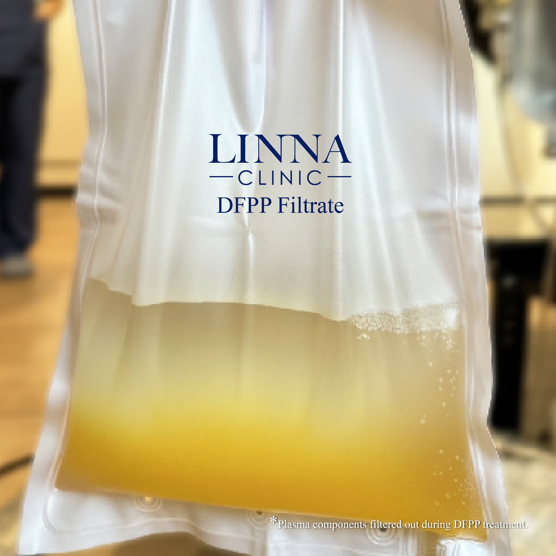 DFPP Filtrate — Plasma components filtered out during DFPP treatment at LINNA Clinic