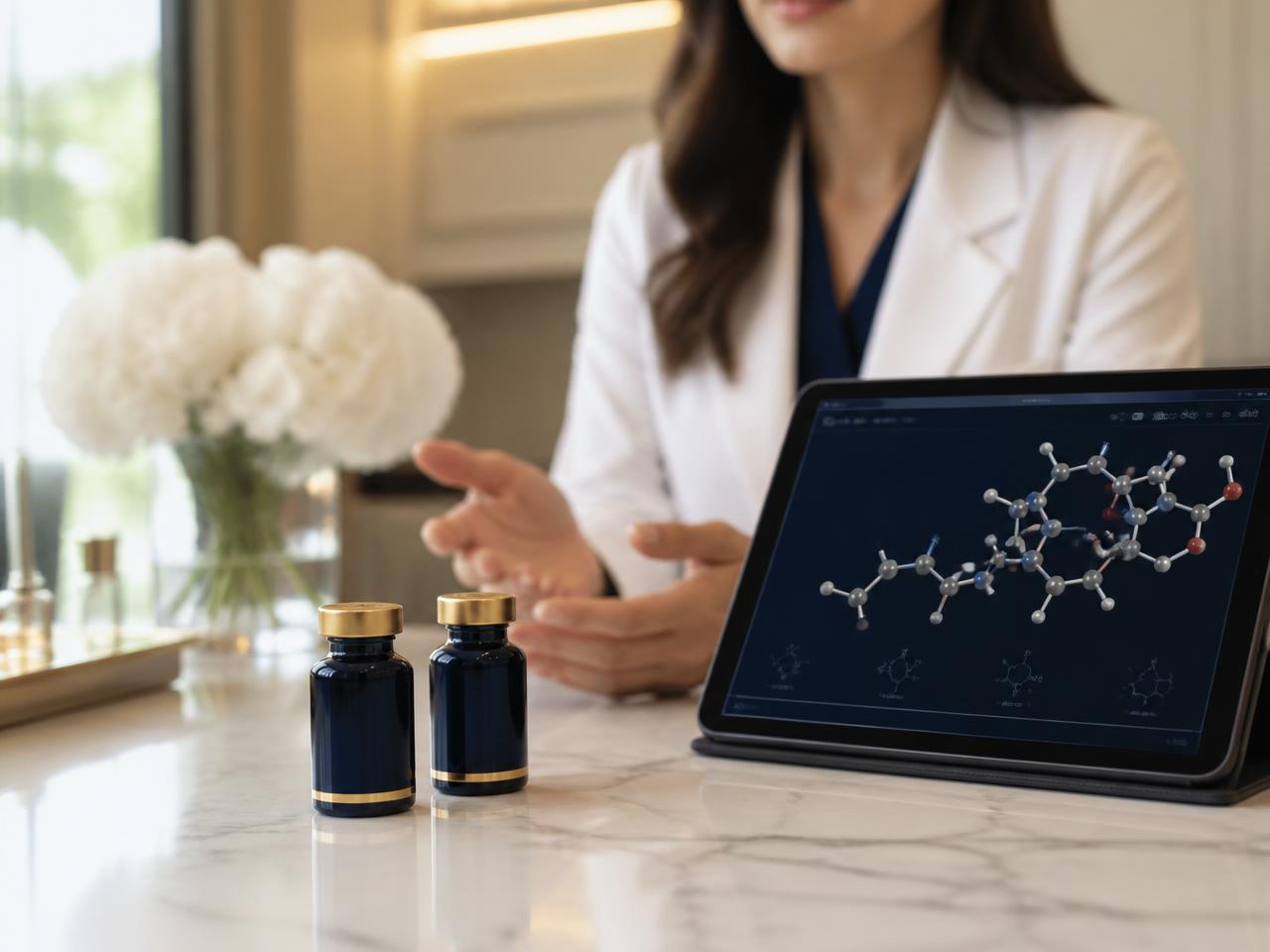 LINNA doctor reviewing a personalised peptide plan with a patient